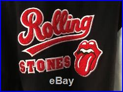 Vintage Mens Lg 1994 Rolling Stones World Tour Letterman Jacket Wool Leather 94