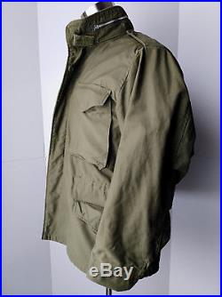 Vintage Mens M65 Field Jacket Vietnam Era Alpha Industries 1967 Med Short Coat