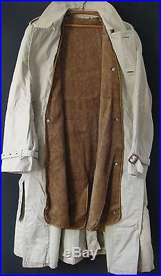 Vintage Mens Original English Grenfell Cloth Cotton Trench Coat
