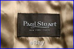Vintage Mens Paul Stuart Alpaca Fuzzy Bearcat Coat 40R Overcoat Invertere Brown