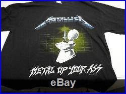 Vintage Metallica Metal Up Your Ass T-Shirt Men's Size Large 42-48 1987-89 Black