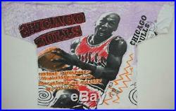 Vintage Michael Jordan Chicago Bulls Magic Johnson T's Air Dunk All Over T Shirt