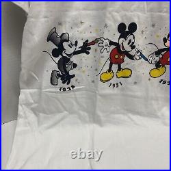 Vintage Mickey Mouse Through The Years over print T-shirt Size L/XL New tags
