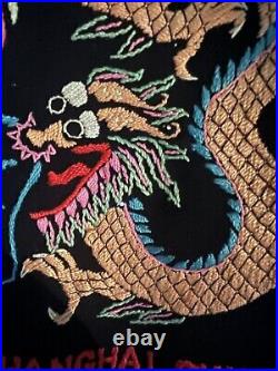 Vintage Military Souvenir Black Jacket Embroidered 1948 Yangtze River Patrol