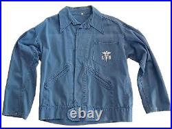 Vintage Military Uniform c. 1950s US Medical Convalescent Blue Jacket Suit Coat