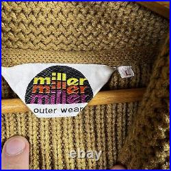 Vintage Miller Outerwear Western Horse Knit Sweater Cowboy Equestrian Size L