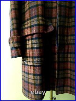 Vintage Missoni Men's Coat in Wool with Checkered Pattern and Removable Hood