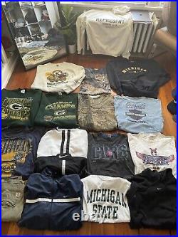 Vintage Modern Resell Lot Clothing Bundle Shirt Jackets and Sweatshirts 16pc +