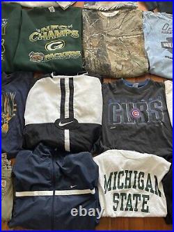 Vintage Modern Resell Lot Clothing Bundle Shirt Jackets and Sweatshirts 16pc +