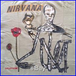 Vintage NIRVANA INCESTICIDE T-SHIRT XL ORIGINAL 90s Kurt Cobain tour concert