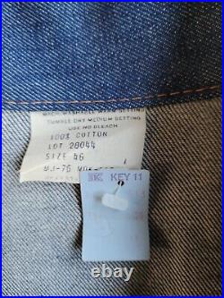 Vintage NOS Gauchos Pleated Denim Jacket Size 46 M Medium Union Made in USA