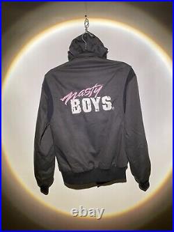 Vintage Nasty Boys embroidered Bomber jacket hat production crew RARE Narco TV