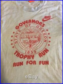 Vintage Nike Shirt Governers Trophy Run Oregon 1980s 1970s Size M