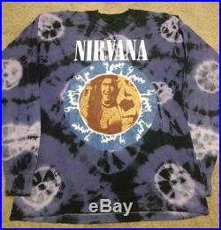 Vintage Nirvana Nevermind Shirt Kurt Cobain Long Sleeve Shirt Tie Dye