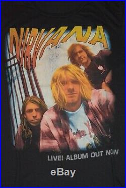 Vintage Nirvana T Shirt Live Size Large RARE 3D EMBLEM PLEASE READ DESCRIPTION