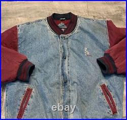 Vintage No Fear Men's Denim Jean Trucker Fashion Work Jacket Size Xlarge XL