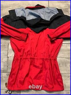 Vintage Nordica Anorak Black & Red Windbreaker Pullover Coat Jacket Men's Medium