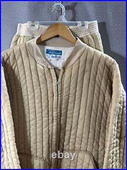 Vintage Operation Deep Freeze Duofold Jacket / Pants Quilted Tan Men's Size MED