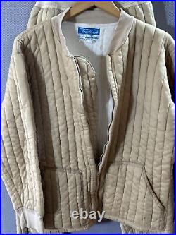 Vintage Operation Deep Freeze Duofold Jacket / Pants Quilted Tan Men's Size MED