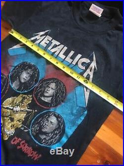 Vintage Original 1988 Metallica Harvester Of Sorrow Concert T-shirt