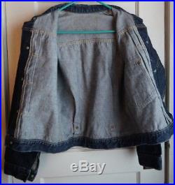 Vintage Original LEVIS Big E Denim Jacket Type 1 1936 506XX sz S Buckle Back