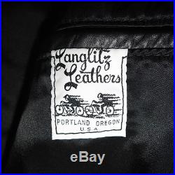Vintage Original Langlitz Motorcycle Leather Jacket Custom Size 40 1991 Columbia
