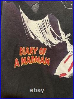 Vintage Ozzy Osbourne Shirt Diary Of A Madman Limited Edition Reprint Black XL