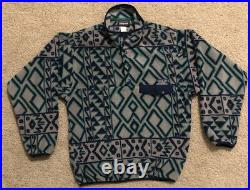 Vintage PATAGONIA Synchilla Fleece Snap-T Aztec Pullover Jacket Men's Small