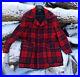 Vintage PENDLETON 100% HEAVY WOOL RED PLAID CAR COAT XL MADE IN USA Excellent
