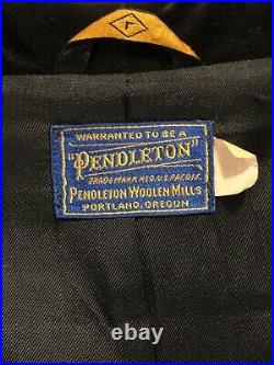 Vintage Pendleton Smoking Jacket M / L Virgin Wool Red Coat Plaid Blazer 1950s