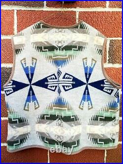 Vintage Pendleton Wool Aztec Print Vest Made In USA XL