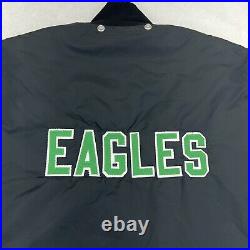 Vintage Philadelphia Eagles Jacket Men's 2XL Football Black Green 1970-1980's
