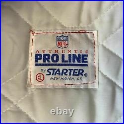 Vintage Pro Line By Starter Denver Broncos Snap Button Blue Satin Bomber Jacket
