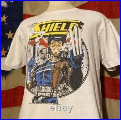 Vintage RARE 1989 Marvel Comics Wolverine Agent Of Shield T Shirt sz L