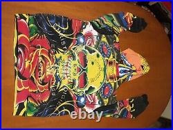 Vintage RETRO Ed Hardy Mens Medium Hoodie WITH DEFECTS Christian Audigier