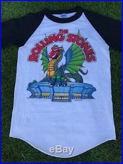 Vintage ROLLING STONES 1981 Concert Tour T Shirt LA Los Angeles Prince Sz Small
