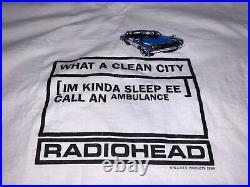 Vintage Radiohead OK Computer V-Neck 1998 Tour Rock Band T Shirt X-Large