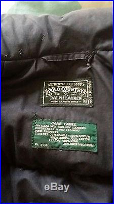 Vintage Ralph Lauren Polo Country Aztec Down Puffer Jacket Coat Mens Size Med
