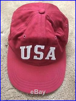 Vintage Ralph Lauren polo USA Size L fitted hat cap snow beach 92 93 stadium