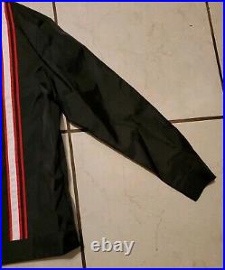Vintage Rare 1990's KORN Lightweight Black with Stripes Zip-Up Jacket Size Large