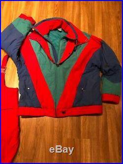 Vintage Retro 80s Bright Ski Suit 2 Piece Mens 40 Medium