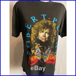 Vintage Robert Plant Led Zeppelin burnout rock concert tour 80s band t shirt