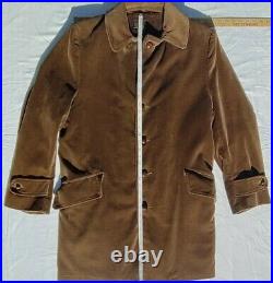 Vintage Rogers Peet Company N. Y. Boston Corduroy Lined Brown Chore Coat SZ 40