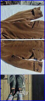 Vintage Rogers Peet Company N. Y. Boston Corduroy Lined Brown Chore Coat SZ 40