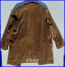 Vintage Rogers Peet Company N. Y. Boston Corduroy Lined Brown Chore Coat SZ 40