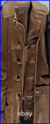 Vintage Rogers Peet Company N. Y. Boston Corduroy Lined Brown Chore Coat SZ 40