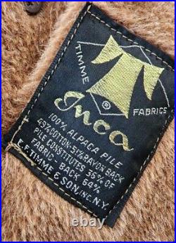 Vintage Rogers Peet Glove Tanned Leather Alpaca Lined Coat Men's Large