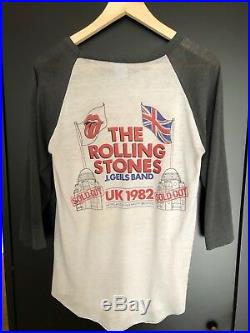 Vintage Rolling Stones concert tour baseball raglan t shirt small