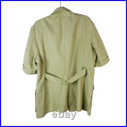 Vintage Safari Suit Men's 2 piece Jacket & Pants Green Fit Waist 34 35 (Lge)
