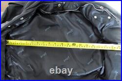 Vintage Schott Perfecto 125 black cowhide leather jacket 38 small 1985 mint